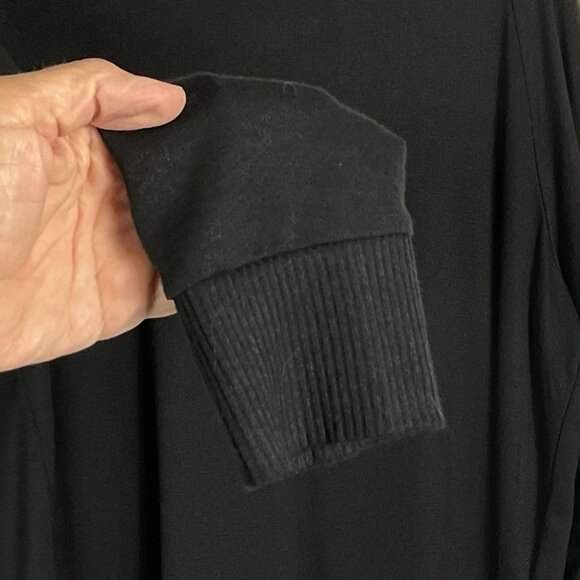 NWT GAP Long-sleeve Soft-spun Raglan Black Crewneck Sweater, Women's XL - Picture 3 of 11